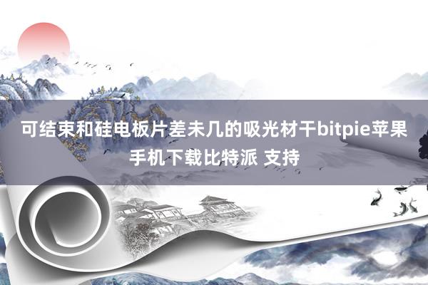 可结束和硅电板片差未几的吸光材干bitpie苹果手机下载比特派 支持