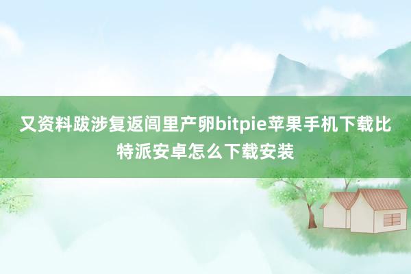 又资料跋涉复返闾里产卵bitpie苹果手机下载比特派安卓怎么下载安装