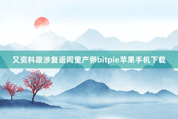 又资料跋涉复返闾里产卵bitpie苹果手机下载