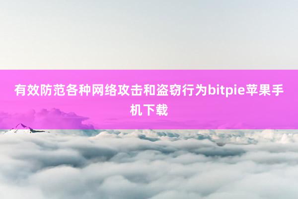 有效防范各种网络攻击和盗窃行为bitpie苹果手机下载