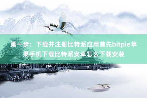 第一步：下载并注册比特派应用首先bitpie苹果手机下载比特派安卓怎么下载安装