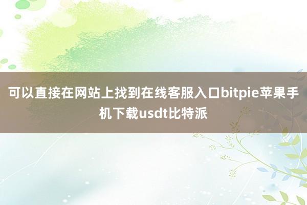 可以直接在网站上找到在线客服入口bitpie苹果手机下载usdt比特派