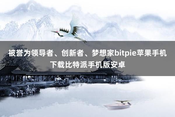 被誉为领导者、创新者、梦想家bitpie苹果手机下载比特派手机版安卓