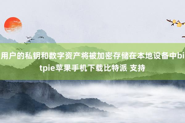 用户的私钥和数字资产将被加密存储在本地设备中bitpie苹果手机下载比特派 支持