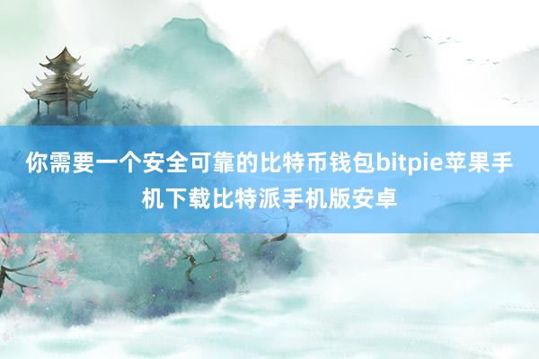 你需要一个安全可靠的比特币钱包bitpie苹果手机下载比特派手机版安卓