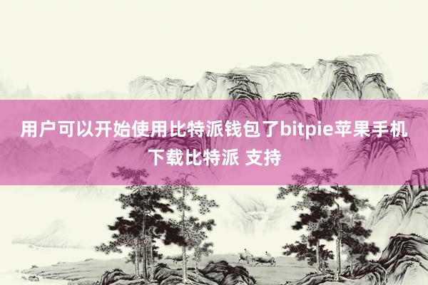 用户可以开始使用比特派钱包了bitpie苹果手机下载比特派 支持