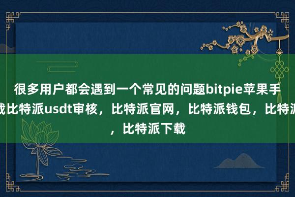 很多用户都会遇到一个常见的问题bitpie苹果手机下载比特派usdt审核，比特派官网，比特派钱包，比特派下载