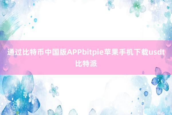 通过比特币中国版APPbitpie苹果手机下载usdt比特派