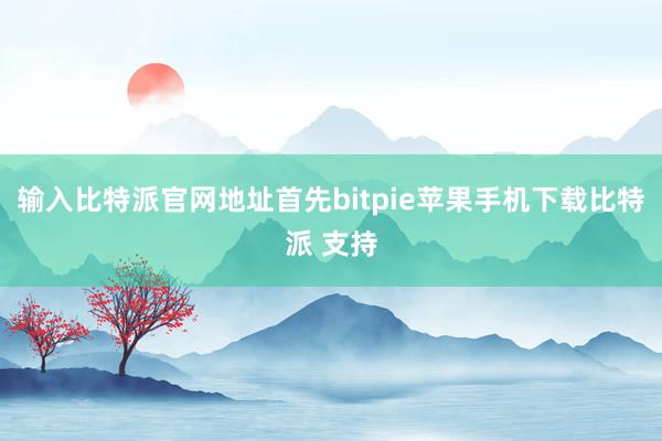 输入比特派官网地址首先bitpie苹果手机下载比特派 支持