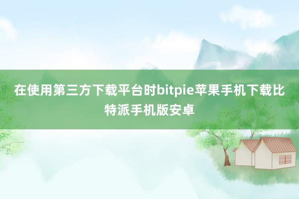 在使用第三方下载平台时bitpie苹果手机下载比特派手机版安卓