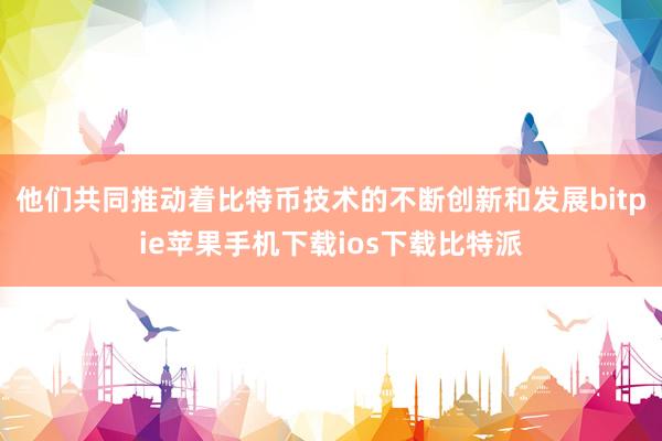 他们共同推动着比特币技术的不断创新和发展bitpie苹果手机下载ios下载比特派