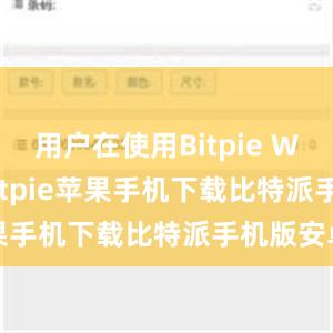 用户在使用Bitpie Wallet时bitpie苹果手机下载比特派手机版安卓