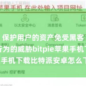 保护用户的资产免受黑客和欺诈行为的威胁bitpie苹果手机下载比特派安卓怎么下载安装