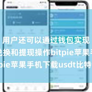 用户还可以通过钱包实现快速的兑换和提现操作bitpie苹果手机下载usdt比特派