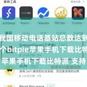 我国移动电话基站总数达到1188万个bitpie苹果手机下载比特派 支持