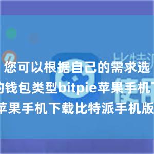 您可以根据自己的需求选择合适的钱包类型bitpie苹果手机下载比特派手机版安卓