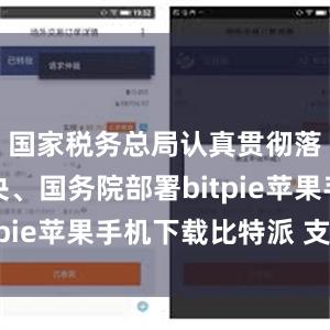 国家税务总局认真贯彻落实党中央、国务院部署bitpie苹果手机下载比特派 支持
