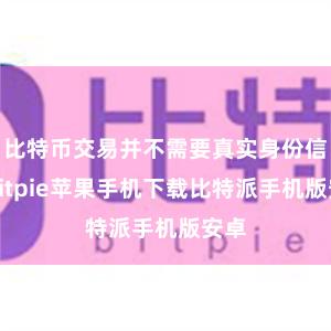 比特币交易并不需要真实身份信息bitpie苹果手机下载比特派手机版安卓