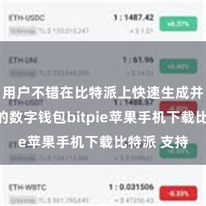 用户不错在比特派上快速生成并备份我方的数字钱包bitpie苹果手机下载比特派 支持