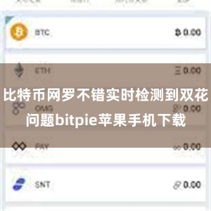 比特币网罗不错实时检测到双花问题bitpie苹果手机下载