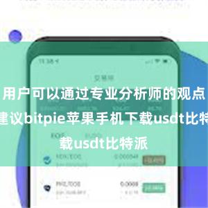 用户可以通过专业分析师的观点和建议bitpie苹果手机下载usdt比特派