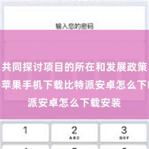 共同探讨项目的所在和发展政策bitpie苹果手机下载比特派安卓怎么下载安装